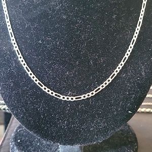 18" Sterling silver Figaro chain